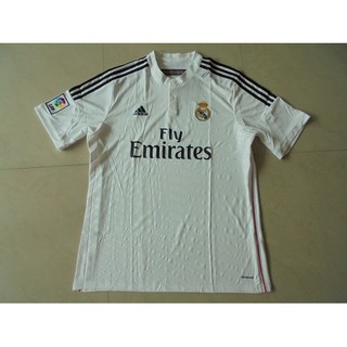 เสื้อบอลสโมสรทีมรีล มาดริด (Real Madrid) สีขาว คอกระดุม เบอร์ XL พร้อมส่ง