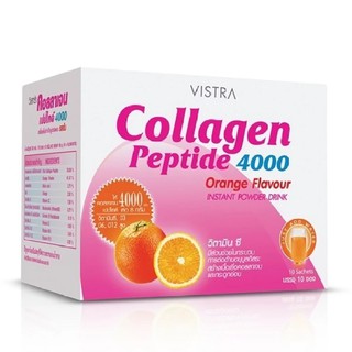 Vistra Collagen Peptide 4000 Orange Flavour (10 ซอง/กล่อง)