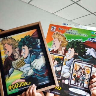 รูปภาพ สามมิติ กรอบรูป กรอบไม้ ลิขสิทธิ์แท้ JAPAN 3D MY HERO ACADEMIA ANIME PHOTO POSTER STANDY ของสะสมอนิเมะ งานแรร์