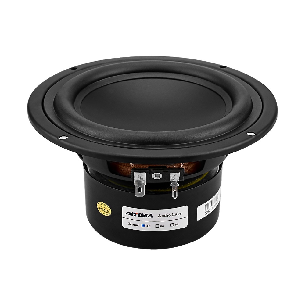 Aiyima ลําโพงซับวูฟเฟอร์ 5.25 นิ้ว 4 8 โอห์ม 40W เบสหนัก สําหรับโฮมเธียเตอร์ DIY 1 ชิ้น