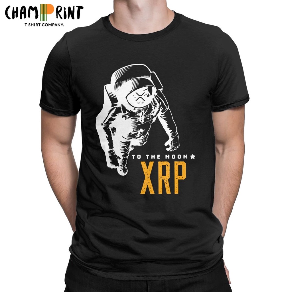 ใหม่ Amazing Ripple XRP Moon Crew คอ s Bitcoin Crypto แขนสั้น s Party เสื้อผ้าชายเสื้อยืด HGGH17329