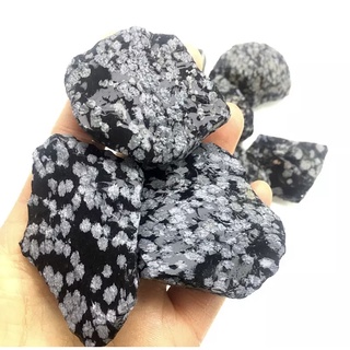 1 Pc Rough Snow Flake Obsidian Best for Healing and meditation 3-5 cm size