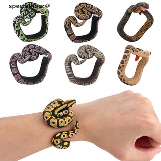 Specialhour งูปลอม ตลก หลอก ของเล่น งู สร้อยข้อมือ แปลกใหม่ ฮาโลวีน ของขวัญ