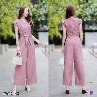 AK 12142  Jumpsuit จั้มสูทแขนกุด