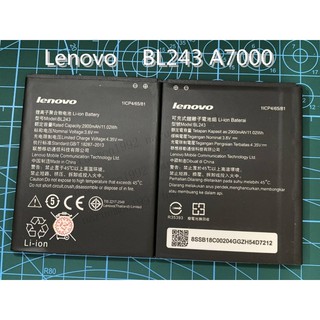 แบตเตอรี่ Lenovo K3 Note / A7000 / A7000 Plus Battery BL243แบต ของแท้% Lenovo A7000 - BL243แบต A7000 A7000 Plus