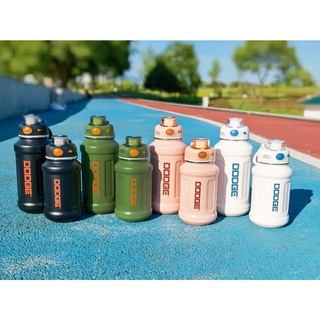 DODGE  ขวดน้ำสแตนเลส แก้วน้ำ กระบอกน้ำ เก็บอุณหภูมิ  620ML/950ML มีหูหิ้ว พกพาสะดวก สีสันสวยงาม ใช้ได้ทุกวัย