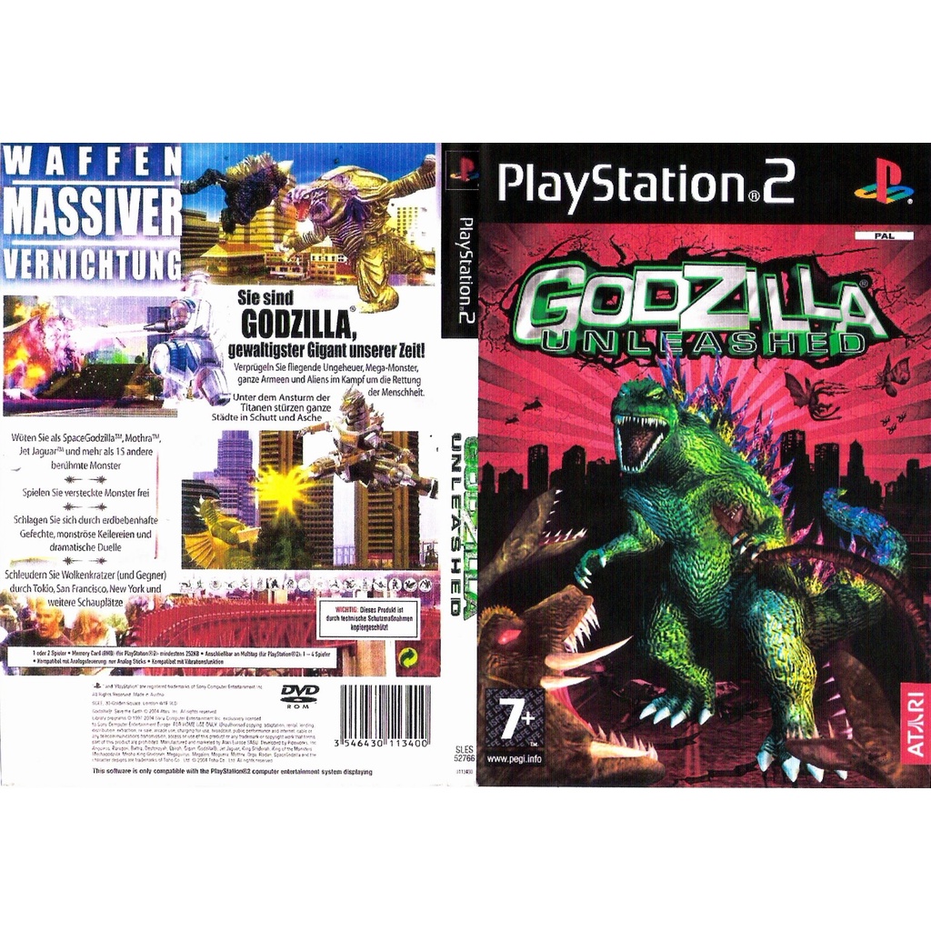 แผ่นเกมส์ PS2 Godzilla Unleashed   คุณภาพ ส่งไว (DVD)