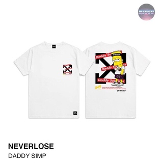 เสื้อยืดสกรีนลายแนวสตรีท DADDY SIMP Neverlose เสื้อผู้ชาย/ผู้หญิง พิมพ์ลายกราฟฟิตี้ สไตล์ใหม่