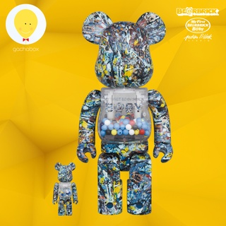 gachabox Bearbrick My First Baby Jackson Pollock version 100%+400% แบร์บริค ของแท้ พร้อมส่ง - Medicom Toy Be@rbrick