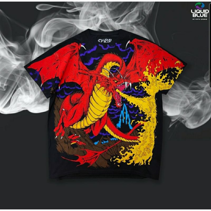 เสื้อยืด Liquid blue Dragon Black T-Shirt ของแท้นำเข้าจาก USA ส่งฟรี!