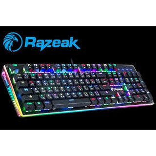 Razeak RK-X18 ARES RGB คีย์บอร์ดเกมมิ่งมาโคร แมคคานิคอล ปุ่มบลูสวิตช์