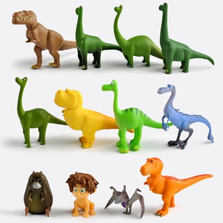 ตุ๊กตาฟิกเกอร์ PVC รูปไดโนเสาร์ The Good Dinosaur ขนาด 3-7 ซม. สําหรับตกแต่งเค้กเด็ก จํานวน 12 ชิ้น ต่อชุด