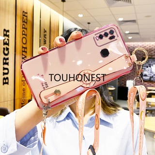 เคส Vivo Y5S Y11S เคส Vivo Y19 Y20G เคส Vivo Y30G Y30 เคส Vivo Y30i Y50 Case Vivo Y85 V9 Case Vivo U3 U20 Case Vivo Z5i Cute TPU 6D Wrist Strap With Rope Soft Phone Cassing Cover Case โทรศัพท์มือถือ แบบนิ่ม ลายน่ารัก พร้อมสายคล้อง สําหรับ