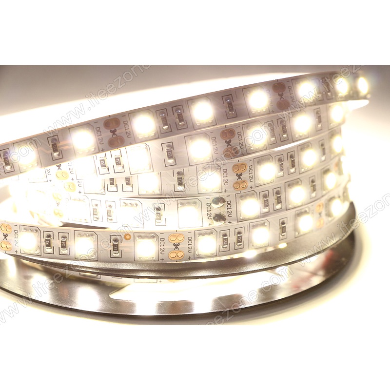 LED Strip เส้น 5050 12V 60 เม็ด/เมตร (5 เมตร) ไฟซ่อนฝ้า ไฟเส้น ไฟ led ไฟตู้โชว์ ไฟติดอาคาร ไฟตกแต่ง ไฟประดับ ไฟริบบิ้น