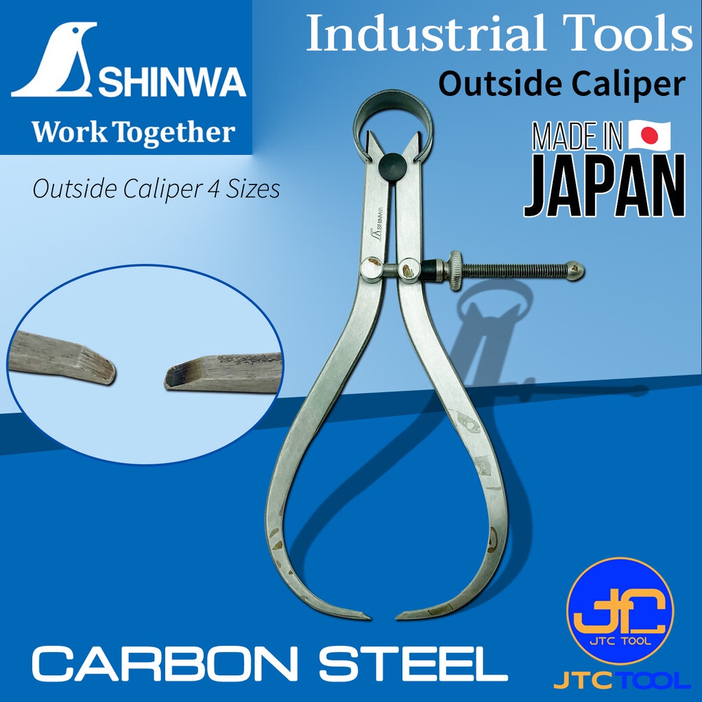 Shinwa เขาควายมีสปริง วัดขนาดความโต - Outside Caliper with Spring