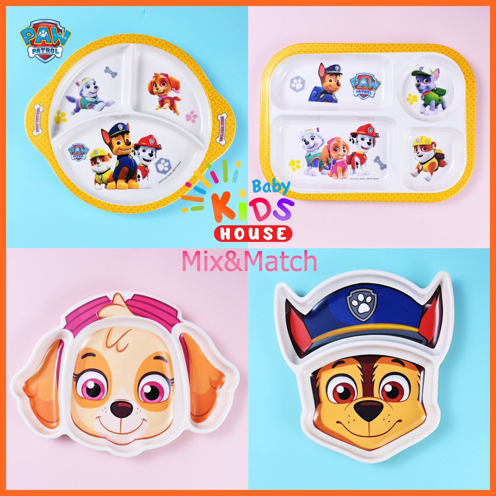 พร้อมส่ง paw patrol จาน ชาม ช้อน ถ้วยแก้ว Mix&Match