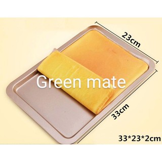 Green mate ถาดเทปล่อนสีทองขนาด 33×23×2 ซม.ถาดอบขนม