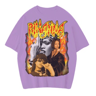 เสื้อยืดแขนสั้น พิมพ์ลาย Rihanna WE FOUND LOVE VINTAGE TEE (LILAC)