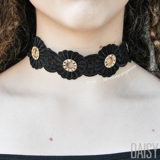 Daisy choker - สร้อยคอโชคเกอร์ผ้าลายดอกไม้