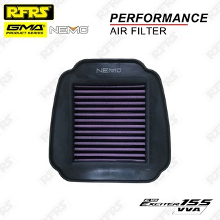 กรองอากาศผ้าแต่ง NEMO สำหรับ YAMAHA EXCITER 150 Air Filter Made in Taiwan