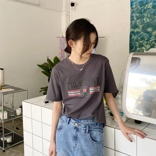 Mollygirl เสื้อยืดคอกลมสกรีนลาย เสื้อยืดคอกลม เสื้อยืด