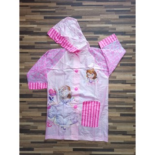 พร้อมส่ง‼️สินค้ามีตำหนิ เสื้อกันฝน เด็ก ลายเจ้าหญิง โซเฟีย Raincoat Sofia the first