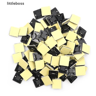 &lt;Littleboss&gt; อุปกรณ์เมาท์ขาตั้ง มีกาวในตัว ขนาด 20x20 X 6 มม. สําหรับวางสายเคเบิล 100 เส้น (ขายดี