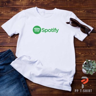 [S-5XL] เสื้อยืด Spotify โลโก้ เนื้อผ้าCotton comb No.30 ดีที่สุดของ Cotton ใส่สบาย สกรีนใหม่ทุกตัว