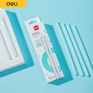 Deli กาวแท่งร้อน กาวแท่งเล็ก แท่งใหญ่ ใช้กับปืนไฟฟ้าอย่างดี 12/18pcs 7mm ปลอดสารพิษ ไม่เป็นอันตราย Glue gun