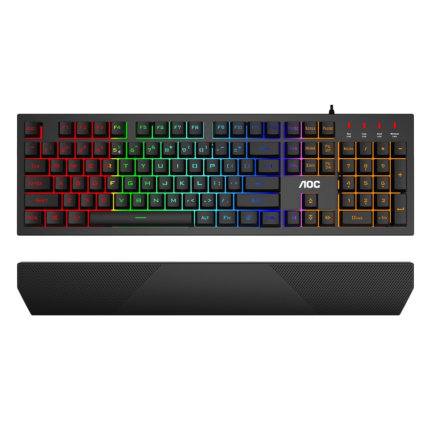 ซื้อคู่ถูกกว่า!!! ...KEYBOARD (คีบอร์ด) AOC GK200 GAMING KEYBOARD (LED สีรุ้ง) ประกัน 2 ปี ของแท้ ประกันศูนย์