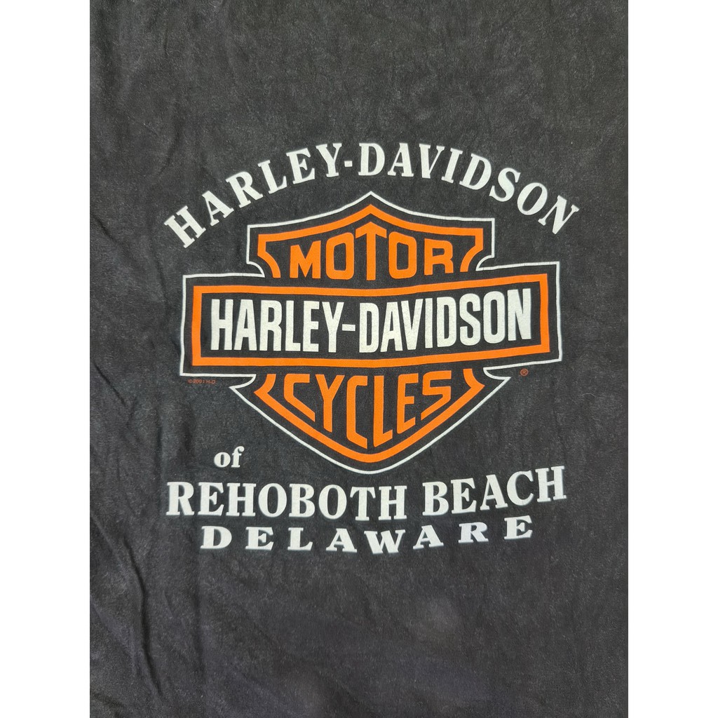 เสื้อยืด Vintage 2001s Harley Davidson logo Harley DavidsonT-Shirt 2XL สีดำ มือสอง