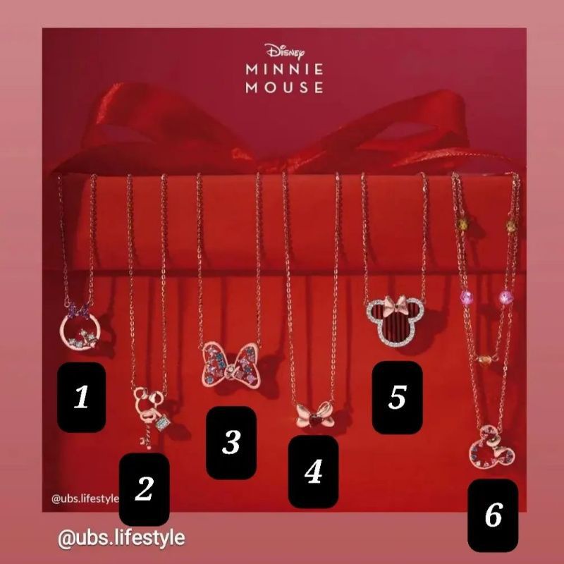 สร้อยคอ สร้อยข้อมือ แบบผูกเชือก ลายมิกกี้เมาส์ มินนี่เมาส์ ดิสนีย์ UBS Content 375 8k