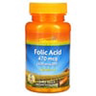 Thompson, Folic Acid with B-12, 800 mcg  กรดโฟลิกหรือวิตามินบี9 พร้อมวิตามินบี12