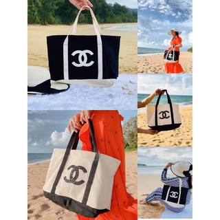 🌼พร้อมส่ง🌼กระเป๋าถือCChanel กระเป๋าแคนวาสชาเนล กระเป๋าถือแฟชั่น ถุงผ้า กระเป๋าใบใหญ่จุของได้เยอะ มีบริการเก็บเงินปลายทาง