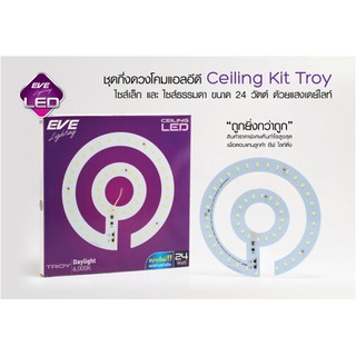 หลอดนีออนกลม32วัตต์แทนด้วยชุดกึ่งLED ceiling kit Troy EVE ล้างสต็อค