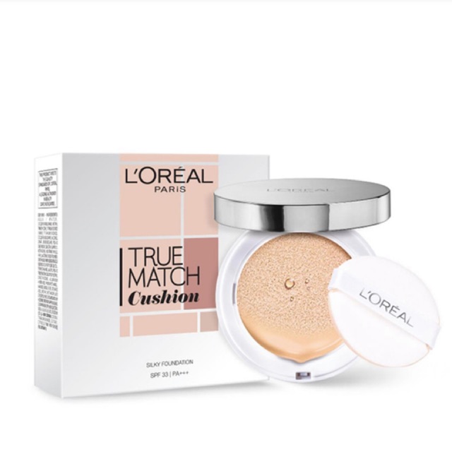 L'Oreal คุชชั่น True Match Cushion Silky Foundation G3 Gold Vanila