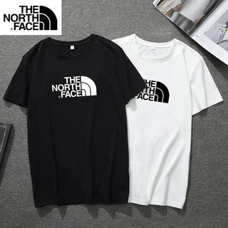 Spot auction The North Face เสื้อยืดลำลองสำหรับผู้ชายผู้หญิงแขนสั้น Oversize