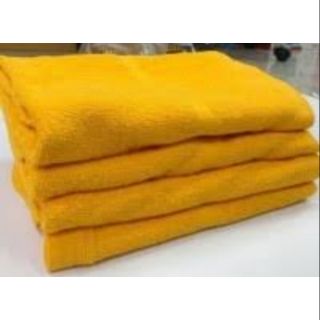 ผ้าขนหนูสีเหลือง 1โหล (12ผืน) ขนาด 24*48