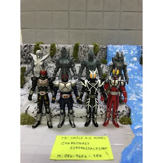 กาชาปองโมเดล Mask Rider Soft ของแท้ยกเซ็ตแปดตัว