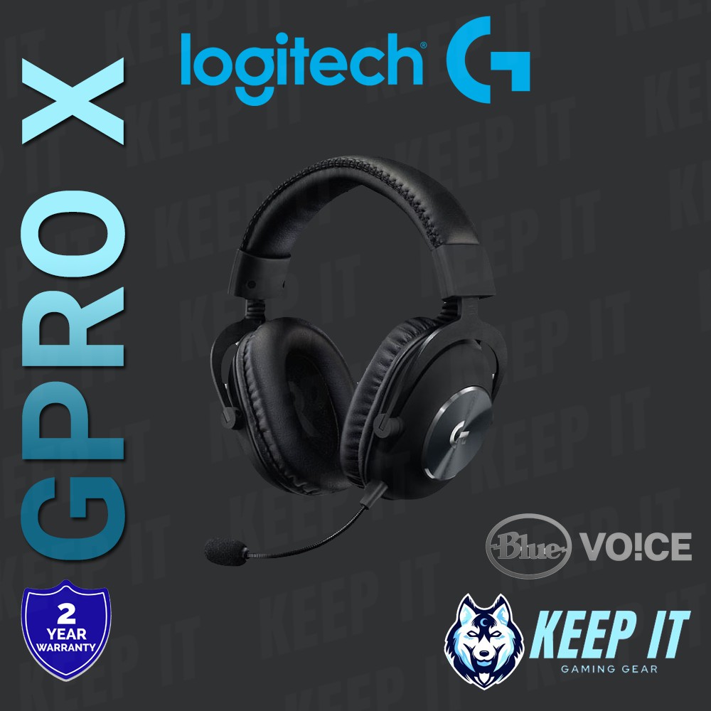 LOGITECH หูฟัง G PRO X GAMING HEADSET WITH BLUE VOICE หูฟังเกมมิ่ง