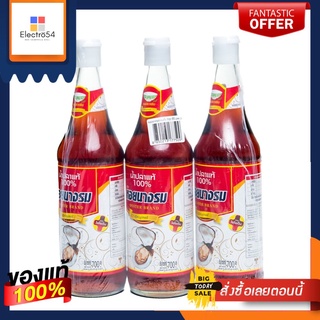 หอยนางรมน้ำปลาแท้ ฉลากแดง 700 มล. X3OYSTER FISH SAUCE RED 700 ML. X3