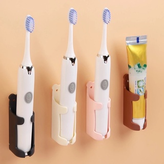 Creative Bear Wall Mounted Electric Toothbrush Holder/ Self-adhesive Toothpaste Storage Rack/ Simple Bathroom Organizer