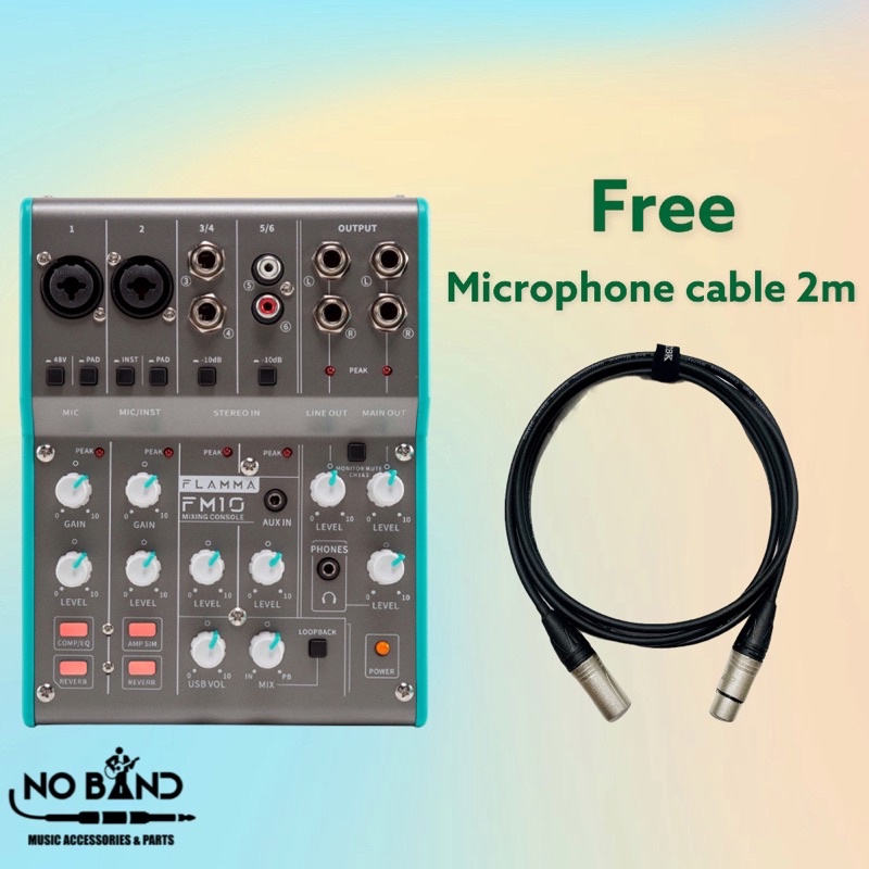 Flamma FM10 Digital Mixer with DSP‼️ แถมฟรี สายไมค์ 2 เมตร