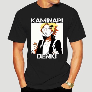 เสื้อยืดผ้าฝ้ายพิมพ์ลายแฟชั่น เสื้อยืด ผ้าฝ้าย พิมพ์ลายอนิเมะ Kaminari Denki สไตล์ฮาราจูกุ สําหรับผู้ชาย 2931X