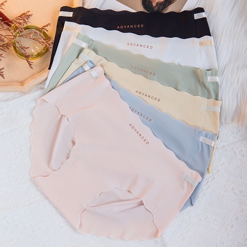 TC กางเกงในขอบหยัก ไร้รอยต่อสีพาสเทลผ้าลื่นใส่สบาย สีน่ารัก มีสินค้าพร้อมจัดส่ง รุ่น5007