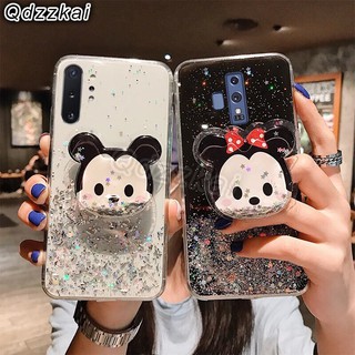 Stock Casing Vivo Y20i Y20s Y12s Y31 2021 V21 V21E V20 SE V20 Pro V2026 1812 1819 1817 1920 1806 1804 Case Fashion Bling Minnie Mickey Fold bracket Phone Cover