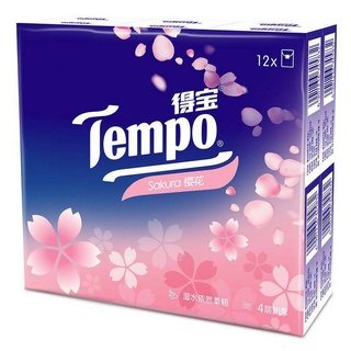 &lt;พร้อมส่ง&gt;Tempo กระดาษทิชชู่กลิ่นหอม หนา 4 ชั้น 1แพ็คมี 12 ห่อ