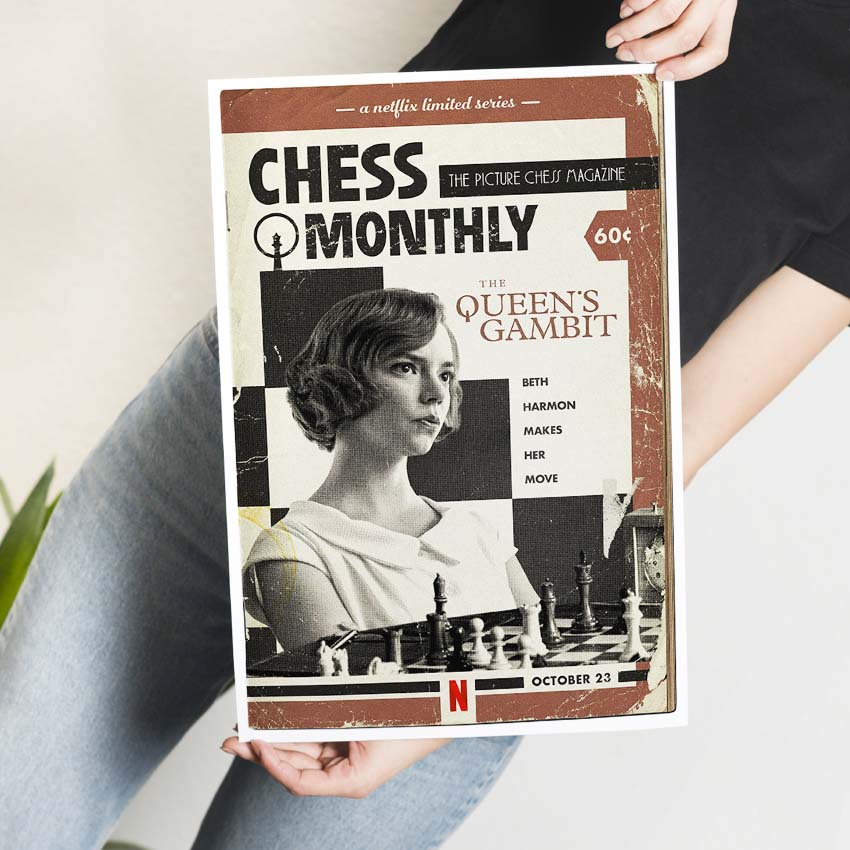 The Queen’s Gambit : Anya Taylor-Joy / เกมกระดานแห่งชีวิต ขนาด 33x48 cm มีหลายแบบให้เลือก