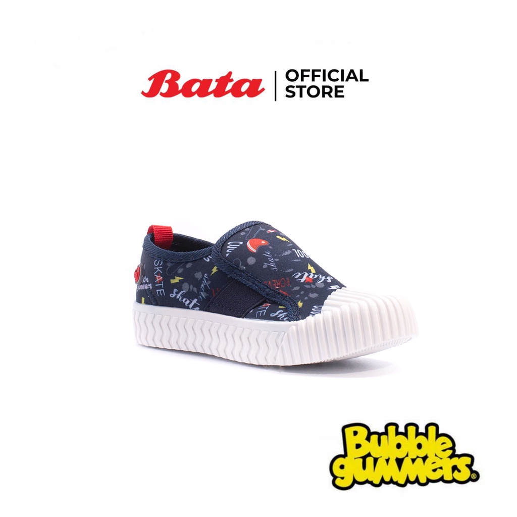 Bata บาจา ยี่ห้อ Bubble Gummers รองเท้าผ้าใบเด็ก สนีคเกอร์แฟชั่น แบบสวมใส่ง่าย น้ำหนักเบา สำหรับเด็กผู้ชาย รุ่น Zoom สีกรมท่า 1596008