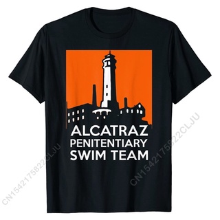 [COD]เสื้อยืด ผ้าฝ้าย พิมพ์ลาย Alcatraz Penitentiary Swim Team - San Francisco สไตล์คลาสสิก สําหรับผู้ชายS-5XL